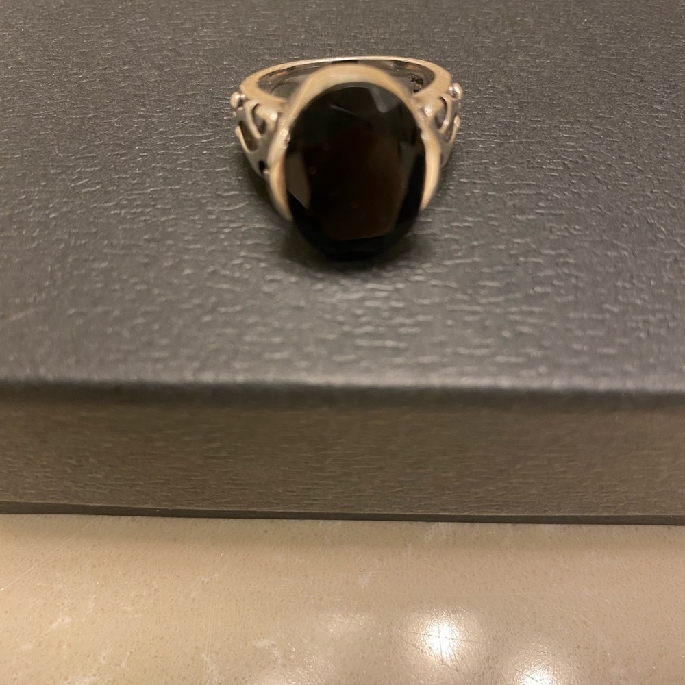 SILPADA Sterling Silver Black Chalcedony Onyx Ring Size 6 R1410 Retired